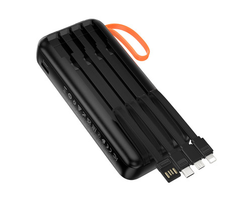 Зовнішній акумулятор Hoco J151A Spirit dual lighting four-cable power bank(20000mAh) (6942007653374)