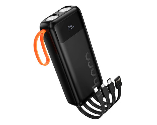 Зовнішній акумулятор Hoco J151A Spirit dual lighting four-cable power bank(20000mAh) (6942007653374)