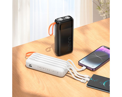Зовнішній акумулятор Hoco J151A Spirit dual lighting four-cable power bank(20000mAh) (6942007653374)