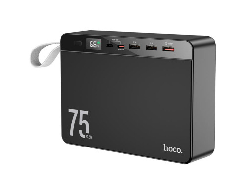 Зовнішній акумулятор HOCO J94 Overlord 22.5W fully compatible power bank(75000mAh) Black (6931474779175)
