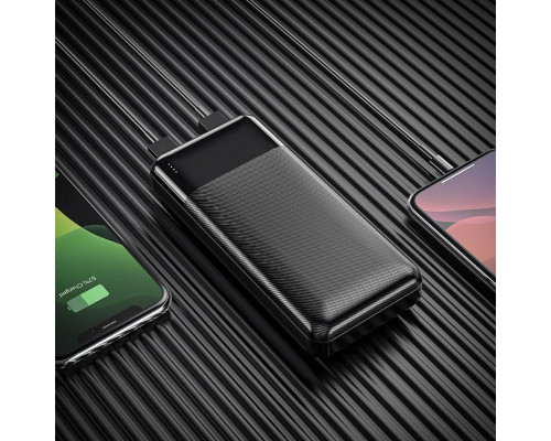 Зовнішній акумулятор HOCO J72A Easy travel power bank(20000mAh) Black (6931474738394)