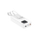 Зовнішній акумулятор REMAX Suji Series PD 20W+QC 22.5W Fast Charging Cabled Power Bank 30000mAh RPP-550 White (RPP-550 White)