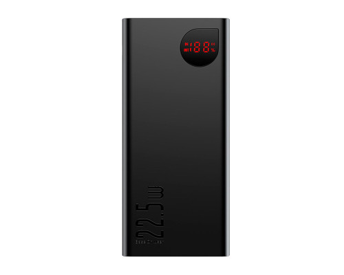 Зовнішній акумулятор Baseus Adaman Digital Display Fast Charge Power Bank 40000mAh 22.5W Black (PPAD020101)