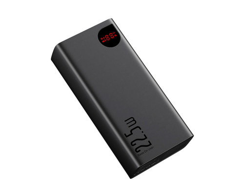 Зовнішній акумулятор Baseus Adaman Digital Display Fast Charge Power Bank 40000mAh 22.5W Black (PPAD020101)