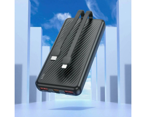 Зовнішній акумулятор BOROFONE BJ57 Graceful 22.5W+PD20W fully compatible power bank with cable (10000mAh) Black (6941991111846)