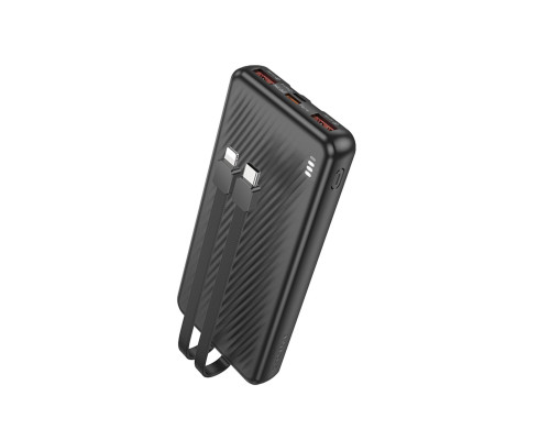Зовнішній акумулятор BOROFONE BJ57 Graceful 22.5W+PD20W fully compatible power bank with cable (10000mAh) Black (6941991111846)