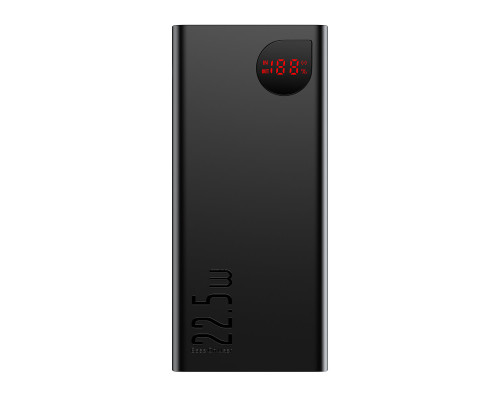 Зовнішній акумулятор Baseus Adaman Metal Digital Display Quick Charge Power Bank 20000mAh22.5W Black (PPAD000101)