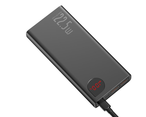 Зовнішній акумулятор Baseus Adaman Metal Digital Display Quick Charge Power Bank 20000mAh22.5W Black (PPAD000101)