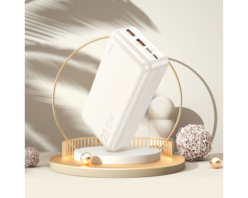 Зовнішній акумулятор HOCO J101B Astute 22.5W fully compatible power bank(30000mAh) White (6931474782526)