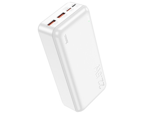Зовнішній акумулятор HOCO J101B Astute 22.5W fully compatible power bank(30000mAh) White (6931474782526)