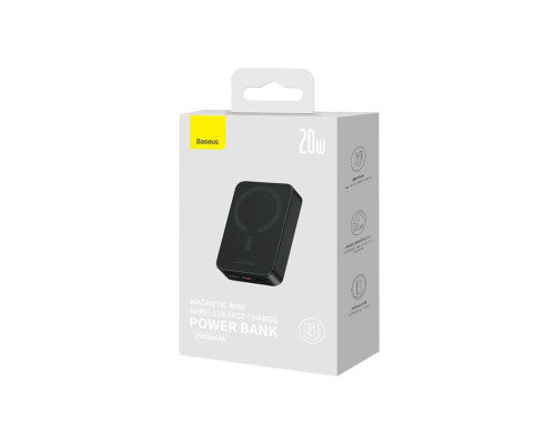 Зовнішній акумулятор Baseus Magnetic Mini Wireless Fast Charge Power Bank 20000mAh 20W Black (PPCX150001)