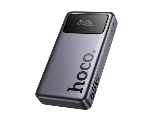 Зовнішній акумулятор HOCO Q40 Leader PD65W power bank with digital display dark (25000mAh) Metal Gray (6942007648073)