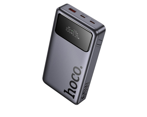 Зовнішній акумулятор HOCO Q40 Leader PD65W power bank with digital display dark (25000mAh) Metal Gray (6942007648073)