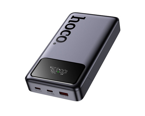 Зовнішній акумулятор HOCO Q40 Leader PD65W power bank with digital display dark (25000mAh) Metal Gray (6942007648073)