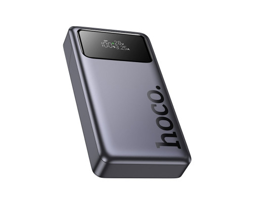 Зовнішній акумулятор HOCO Q40 Leader PD65W power bank with digital display dark (25000mAh) Metal Gray (6942007648073)