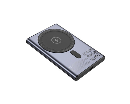 Зовнішній акумулятор HOCO Q32 Bird PD20W wireless magnetic power bank(5000mAh) Metal Gray (6942007634076)
