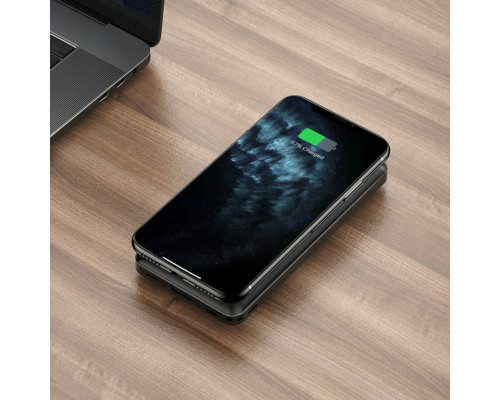 Зовнішній акумулятор HOCO J50 Surf wireless charging mobile power bank(10000mAh) Black (6931474717924)