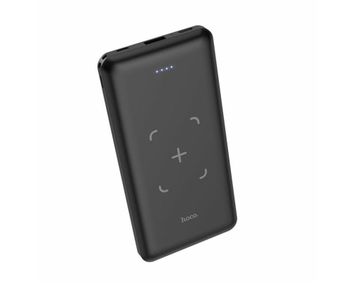 Зовнішній акумулятор HOCO J50 Surf wireless charging mobile power bank(10000mAh) Black (6931474717924)