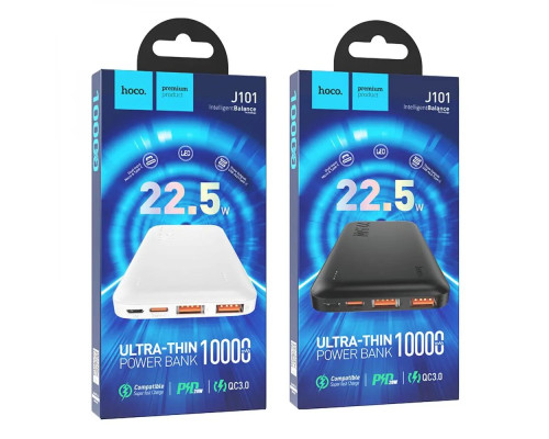 Зовнішній акумулятор HOCO J101 Astute 22.5W fully compatible power bank(10000mAh) Black (6931474782472)