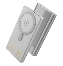 Зовнішній акумулятор HOCO Q22 Taurus 22.5W+PD20W magnetic fully compatible power bank with digital display(10000mAh) Gray (6942007612142)