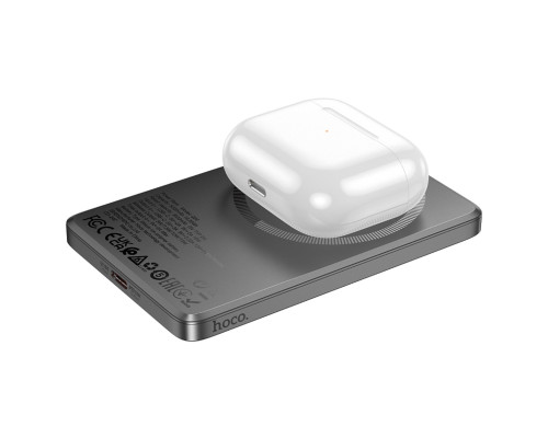 Зовнішній акумулятор HOCO Q26 Joy PD20W magnetic fast charging power bank(5000mAh) metal gray (6942007624039)