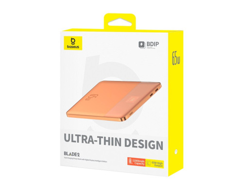 Зовнішній акумулятор Baseus Blade2 Fast-Charging Power Bank with Digital Display Intelligent Edition 12000mAh 65W Canyon Coral (with Baseus Mini Whit (P10063801733-00)