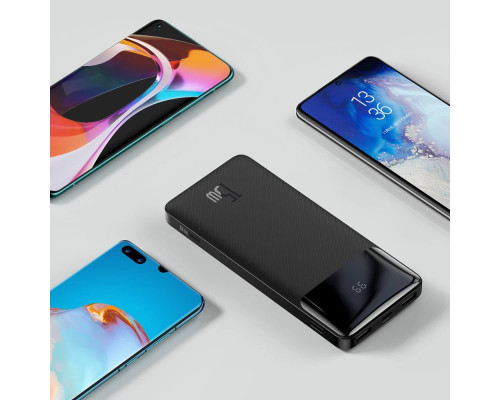 Зовнішній акумулятор Baseus Bipow Digital Display Power Bank 10000mAh 15W Black (PPBD050001)