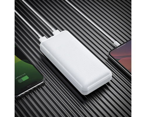 Зовнішній акумулятор HOCO J72 Easy travel power bank(10000mAh) White (6931474738387)