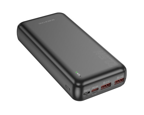 Зовнішній акумулятор BOROFONE BJ38A Power 22.5W+PD20W fully compatible power bank(20000mAh) Black (6941991105586)