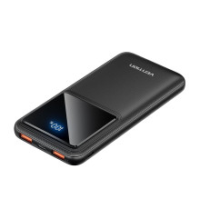 Зовнішній акумулятор Vention 10000mAh Power Bank (Micro-USB + USB-C + USB-A + USB-A) 22.5W Black LED Display Type (FHKB0)