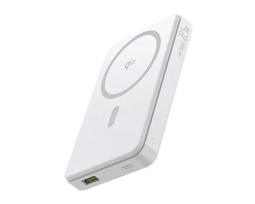 Зовнішній акумулятор Baseus Airpow Ⅱ Qi2 Magnetic Power Bank 10000mAh 22.5W Moon White（With Simple Series Charging Cable Type-C to Type-C（20V/3A）30cm (P10080000213-00)