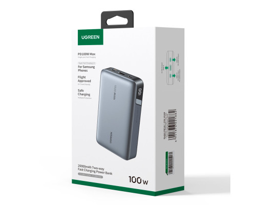 Зовнішній акумулятор UGREEN PB720 20000mAh PD 100W (UGR-25188)