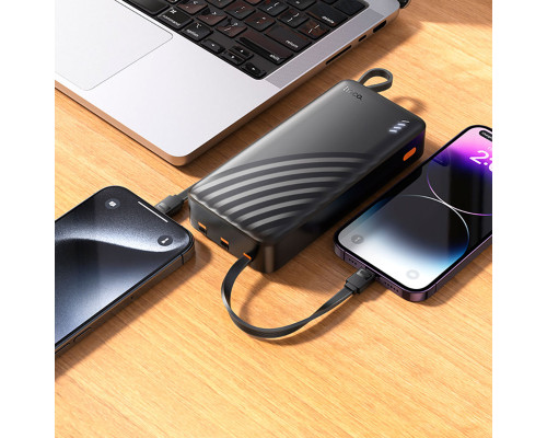 Зовнішній акумулятор Hoco J146A Night tide power bank with 4 cables(20000mAh) (6942007645911)