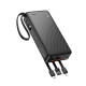 Зовнішній акумулятор Hoco J146A Night tide power bank with 4 cables(20000mAh) (6942007645911)