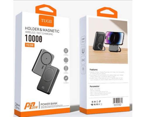 Зовнішній акумулятор WUW Y03 15W magsafe 10000mAh Black (Y03W)