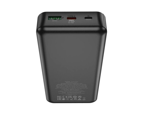 Зовнішній акумулятор HOCO J102A Cool figure PD20W+QC3.0 power bank(20000mAh) Black (6931474783622)