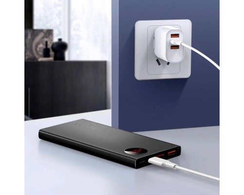 Зовнішній акумулятор Baseus Adaman Metal Digital Display Quick Charge Power Bank 10000mAh 22.5W Black (PPAD070001)