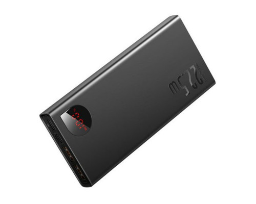 Зовнішній акумулятор Baseus Adaman Metal Digital Display Quick Charge Power Bank 10000mAh 22.5W Black (PPAD070001)