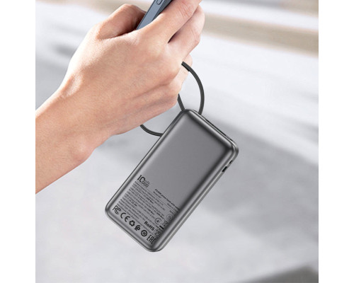 Зовнішній акумулятор ACEFAST M7 PD30W power bank with cable 10000mAh, Black (6974316283379)