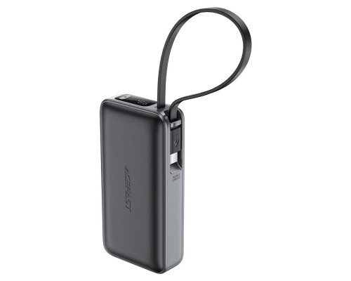 Зовнішній акумулятор ACEFAST M7 PD30W power bank with cable 10000mAh, Black (6974316283379)