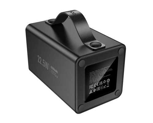 Зовнішній акумулятор HOCO J138 Distant 22.5W+PD20W+DC12V multi-function power bank (60000mAh) Black (6942007638524)