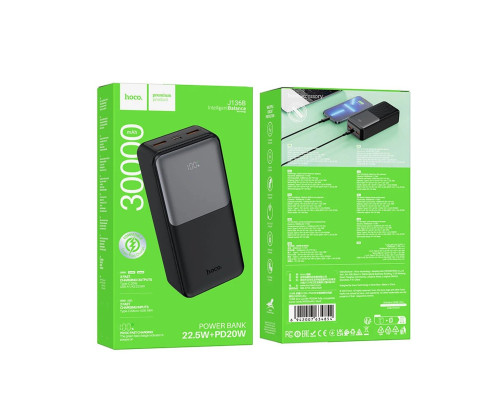 Зовнішній акумулятор HOCO J136B Sirui 22.5W+PD20W fully compatible power bank (30000mAh) Black (6942007634854)