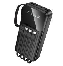 Зовнішній акумулятор BOROFONE BJ76A Smart power bank with 4 cables(20000mAh) Black (6941991120053)