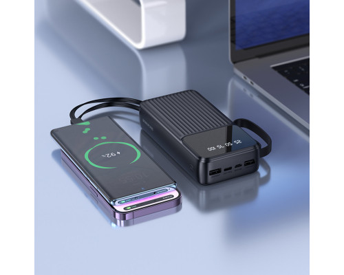 Зовнішній акумулятор BOROFONE BJ76A Smart power bank with 4 cables(20000mAh) Black (6941991120053)