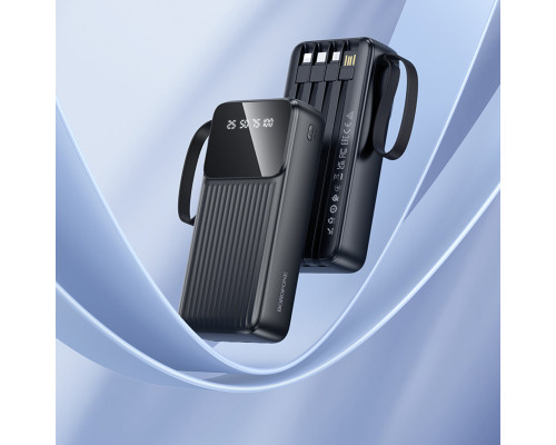 Зовнішній акумулятор BOROFONE BJ76A Smart power bank with 4 cables(20000mAh) Black (6941991120053)