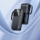 Зовнішній акумулятор BOROFONE BJ76A Smart power bank with 4 cables(20000mAh) Black (6941991120053)