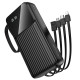 Зовнішній акумулятор BOROFONE BJ76A Smart power bank with 4 cables(20000mAh) Black (6941991120053)