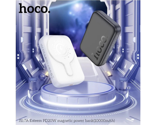 Зовнішній акумулятор HOCO J117A Esteem PD20W magnetic power bank(10000mAh) White (6942007605830)