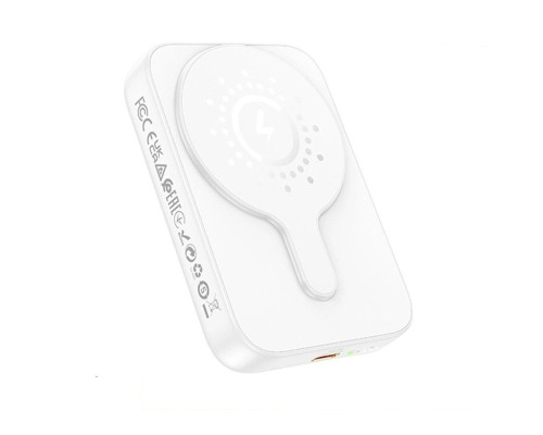 Зовнішній акумулятор HOCO J117A Esteem PD20W magnetic power bank(10000mAh) White (6942007605830)