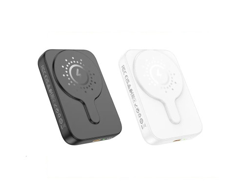 Зовнішній акумулятор HOCO J117A Esteem PD20W magnetic power bank(10000mAh) White (6942007605830)